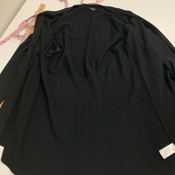 Splendid Retreat Cardigan Womens S Small Black Open Front Cashmere Blend Pockets - Picture 8 of 15